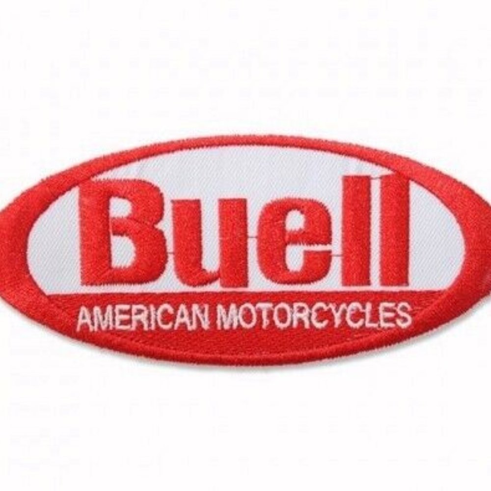 Buell Red Embroidered Iron-On Sew-On Patch - NEW